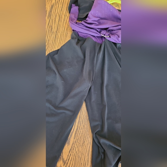 Girls Amy Byer Size 8 Culotte/Gouchos Black with burgundy bodice - Picture 4 of 8